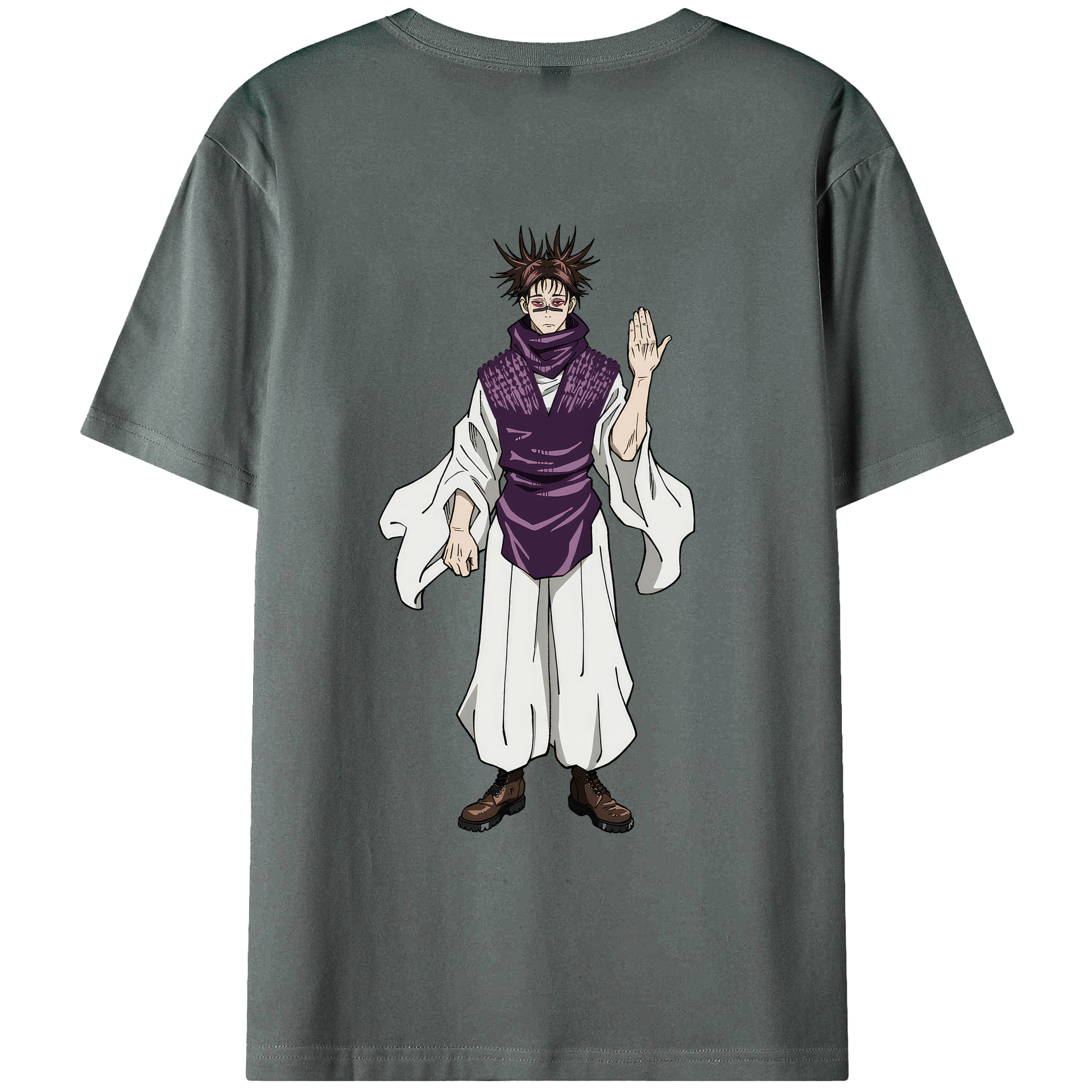 （画像用） 呪術廻戦 Jujutsu Kaisen 綿100％ メンズ半袖Tシャツ（バックプリント） 通気性
